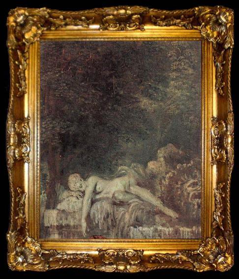 framed  Jean-Antoine Watteau Die Champs elyssees, ta009-2